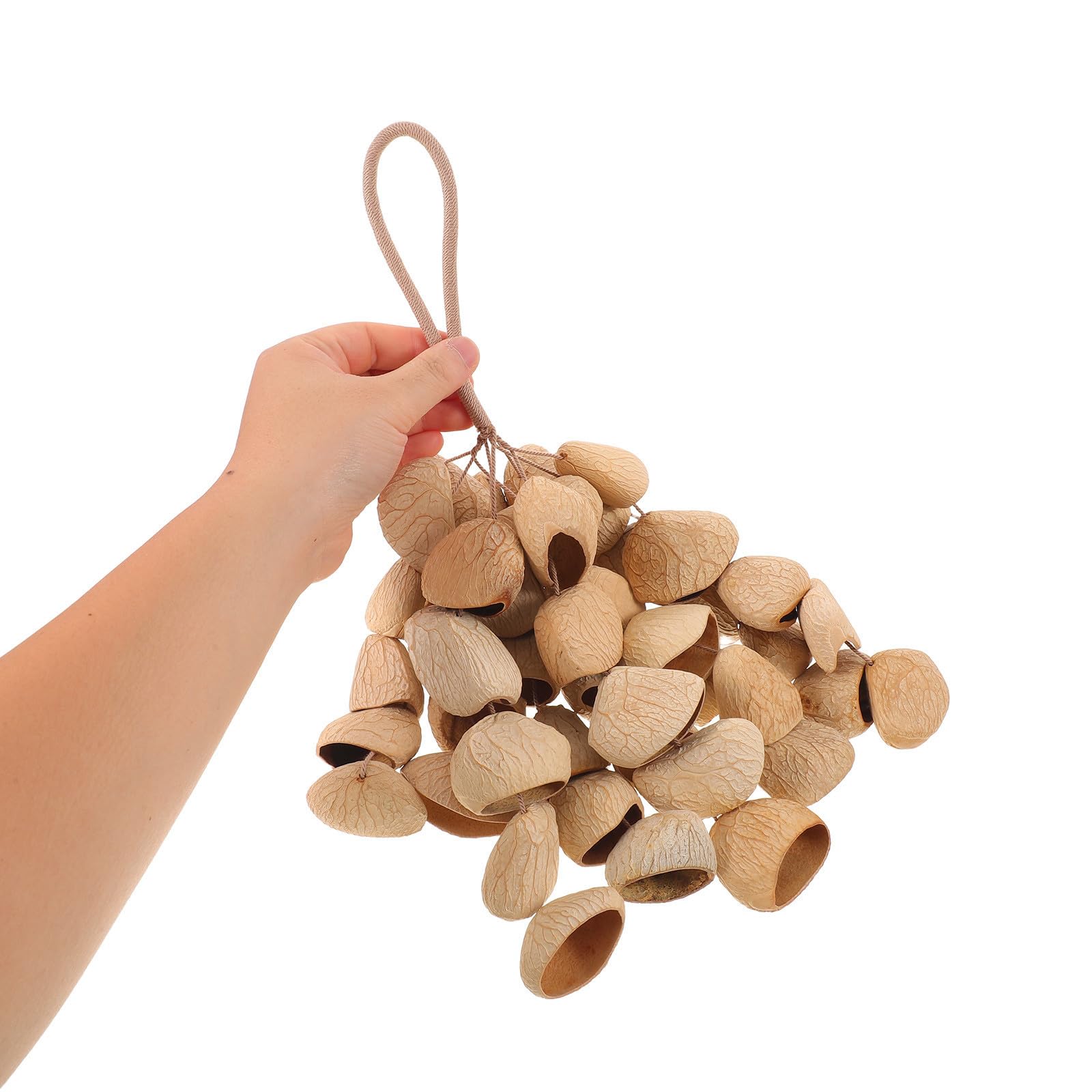 TOYANDONA Carillon Éolien Artisanal en Coquille, Suspension Unique Kaki,