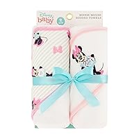 Vista 1 de Disney Cudlie - Paquete de 2 toallas enrolladas con capucha y estampado de rayas pequeñas