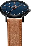 Montres LN LENQIN pour homme, montre analogique à quartz 30M étanche, montre de poignet de mode homme, montre designer en cuir