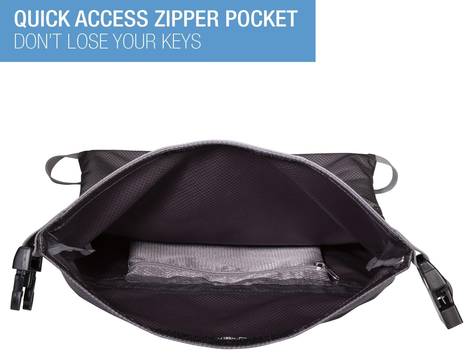 Lewis N. Clark WaterSeals Locking Backpack | Waterproof Bag | Anti-Theft Combination Lock | For Men & Women | Gray