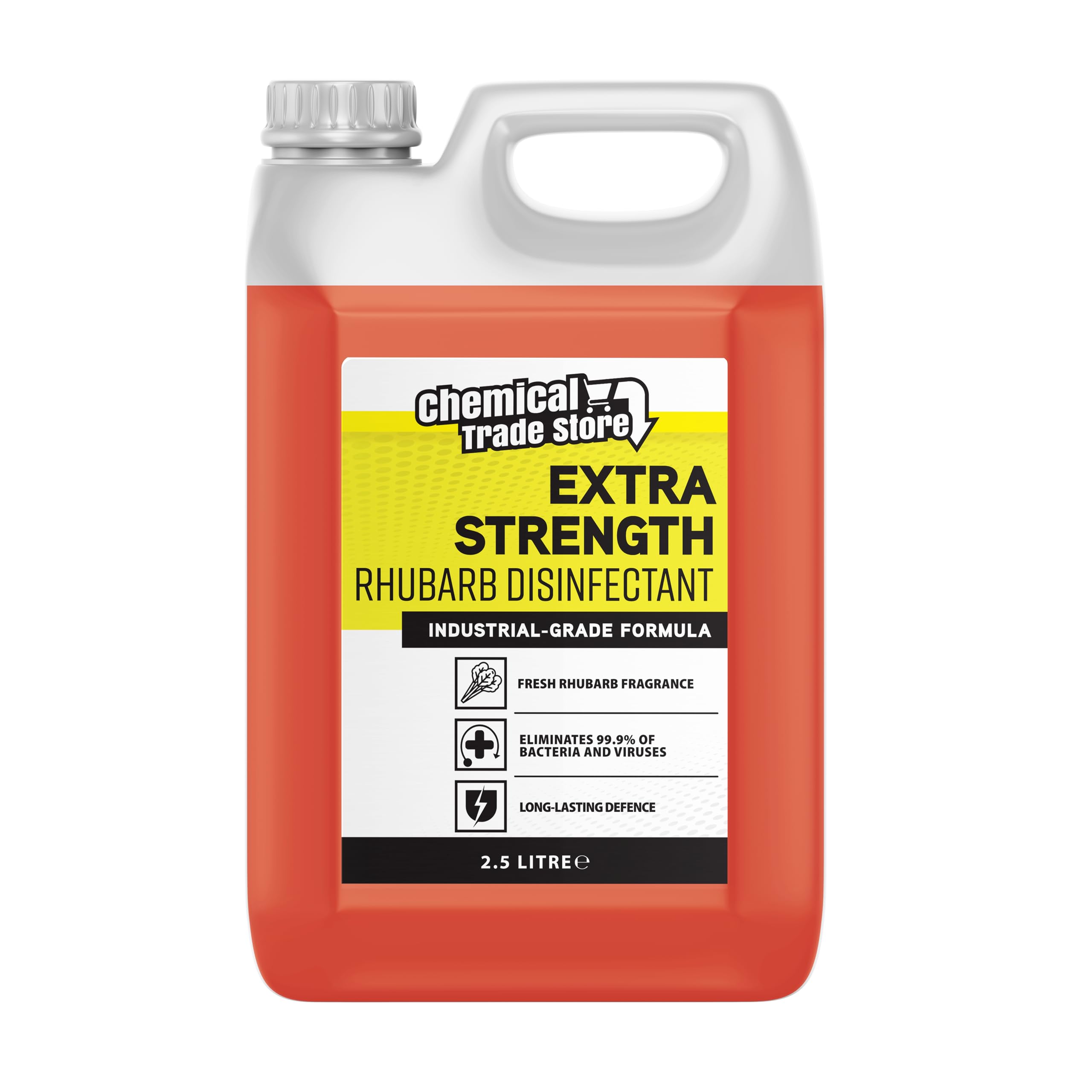 Chemical Trade Store - Rhubarb Disinfectant 2.5L - Kills 99.9% of Bacteria - Multi-Surface Cleaner with Fresh Rhubarb Scent - Household & Commercial Use - Floor Cleaning Liquid