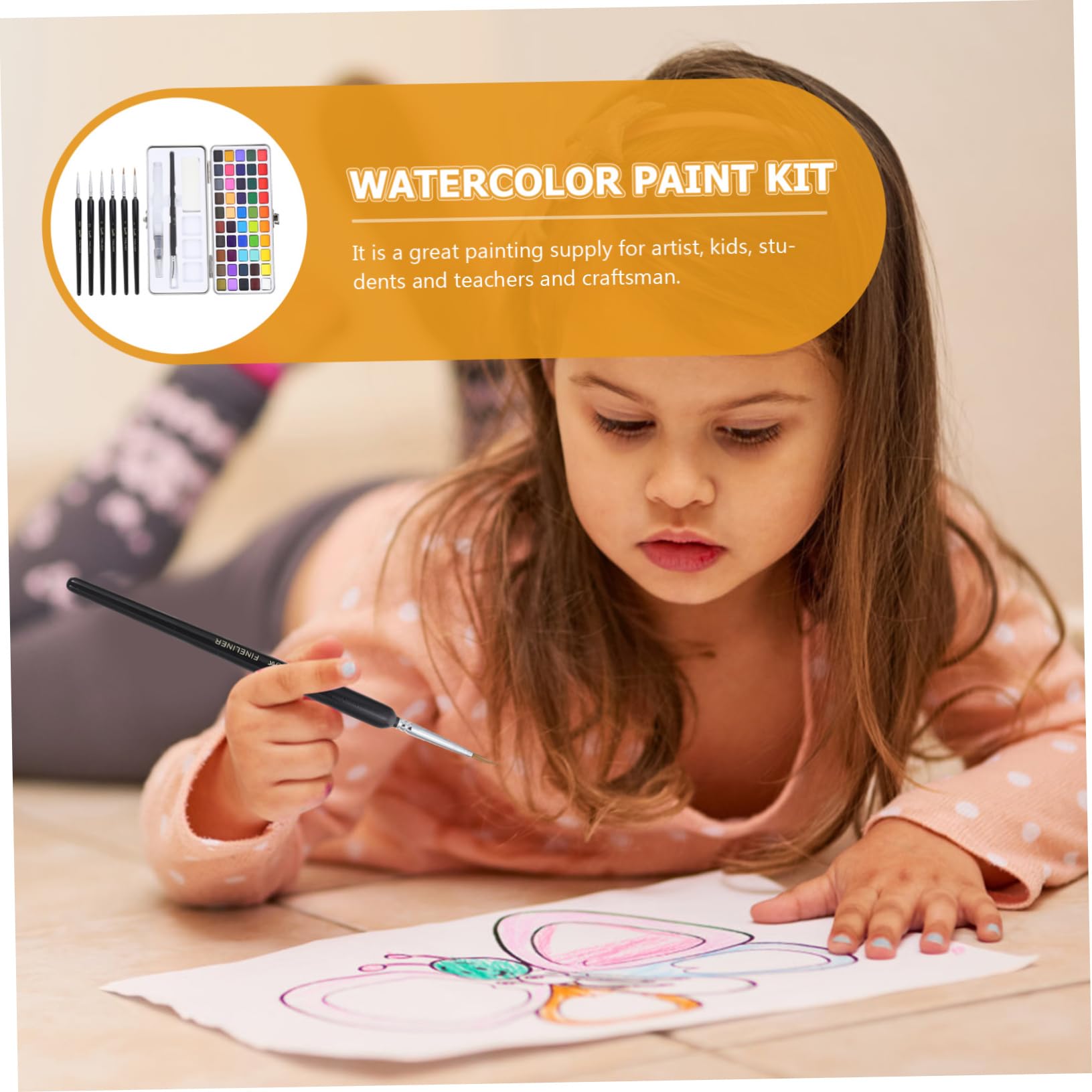 TEHAUX 2 Ensembles Set de Peinture Portable avec Pigments Solides Pinceaux Kit Complet pour Artistes Étudiants Outils de Peinture Colorés Une Boîte Pratique