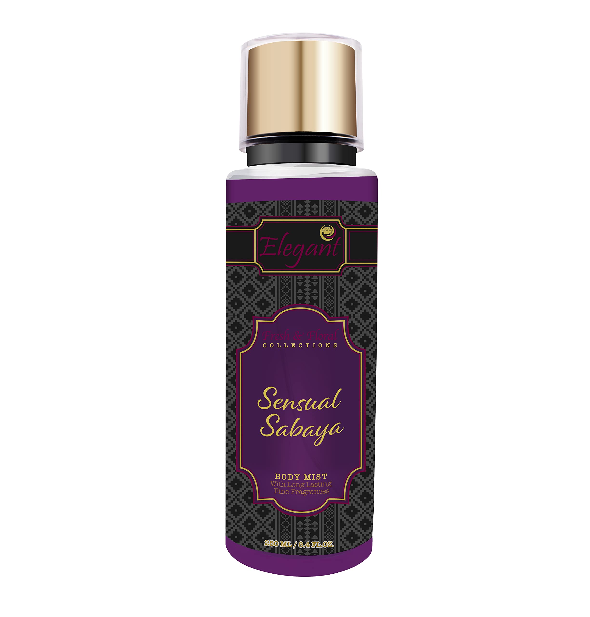 Elegant Sensual Sabaya Body Mist Spray – 250ML – Fine Perfumed Fragrance Mist | Aromatic, Long-Lasting Premium Scent, 8.45 fl. Oz.