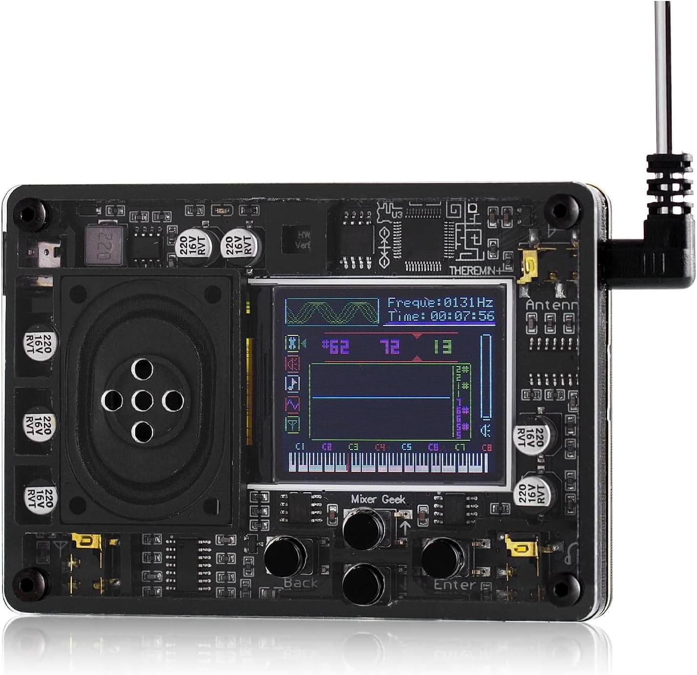 Theremin Instrument Stylophone, Mini Theremin Musical Electronic Creative Instrument with Screen Display