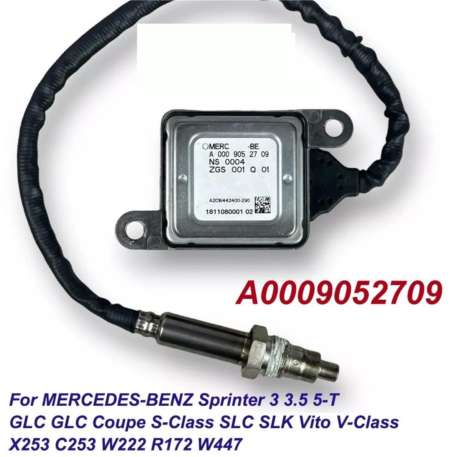 Sonda NOX Sensor de oxígeno y nitrógeno (NOx) A0009052709 0009052709 de 12 V para Mercedes Benz Sprinter X253 C253 R172 W447 V200 SLK250 R172 GLC 22