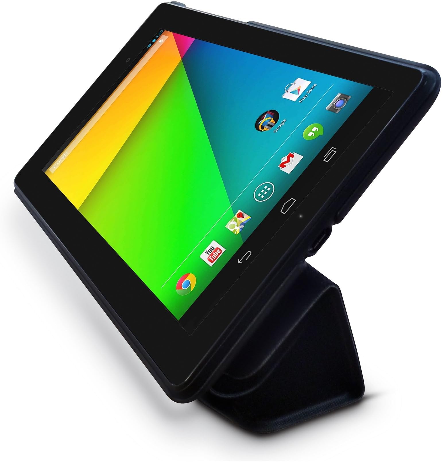 Google Nexus 7 2 (2013) Multi-Angle Super Slim 'Frameless' Case with Auto Sleep Wake Sensor by LuvTabยฎ (BLACK)