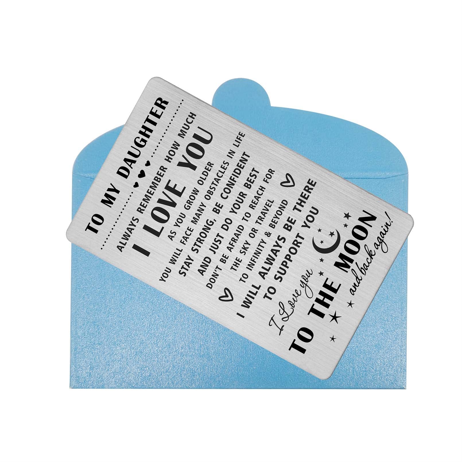Tarjeta De Regalo De Navidad Con Texto En Inglés "Dad To Daughter" Para Regalo De San