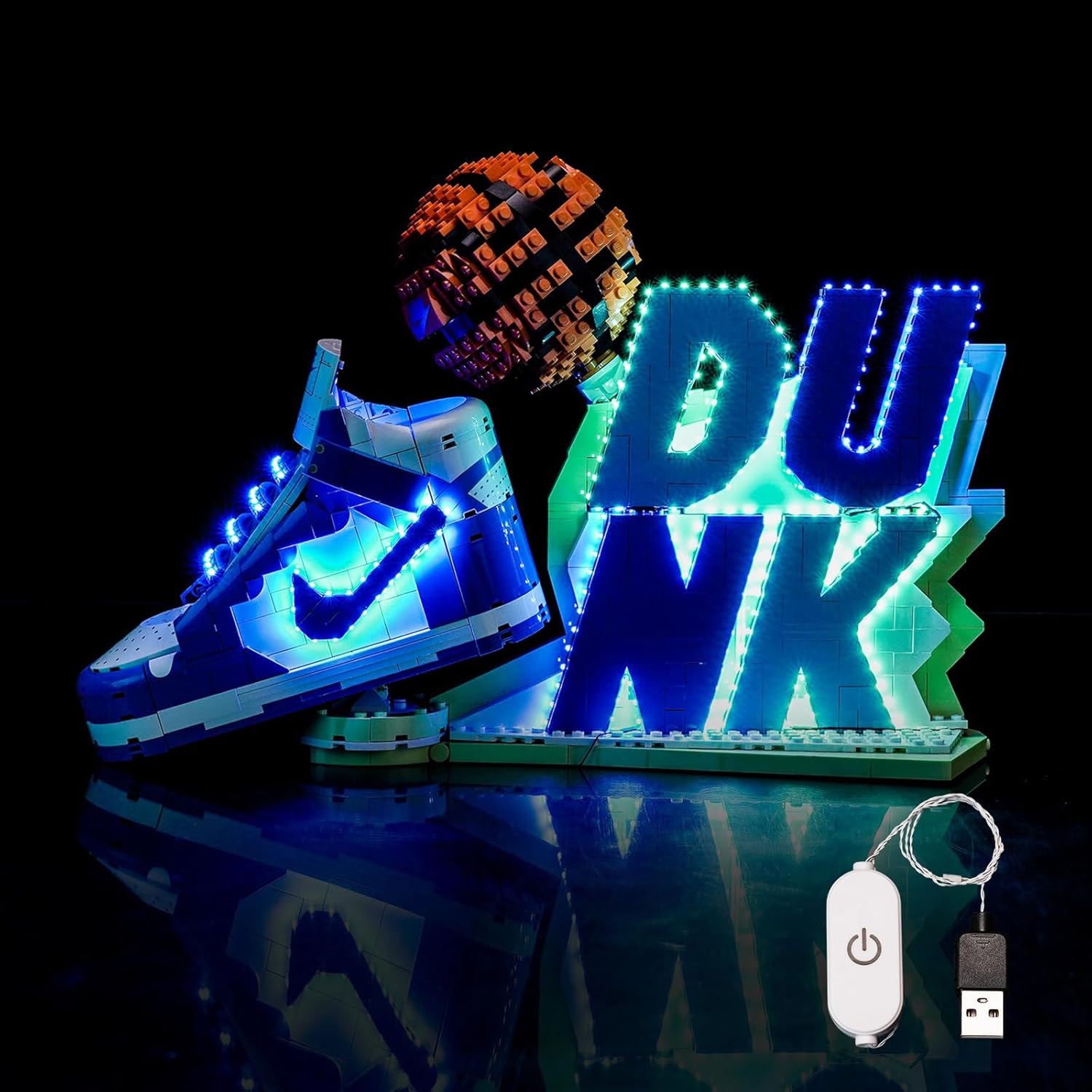 Light kit Compatible with Lego 43008 Nike Dunk x - No Model Only Light, LED Lighting Accessories Compatible with Lego 43008 (Standard Version)