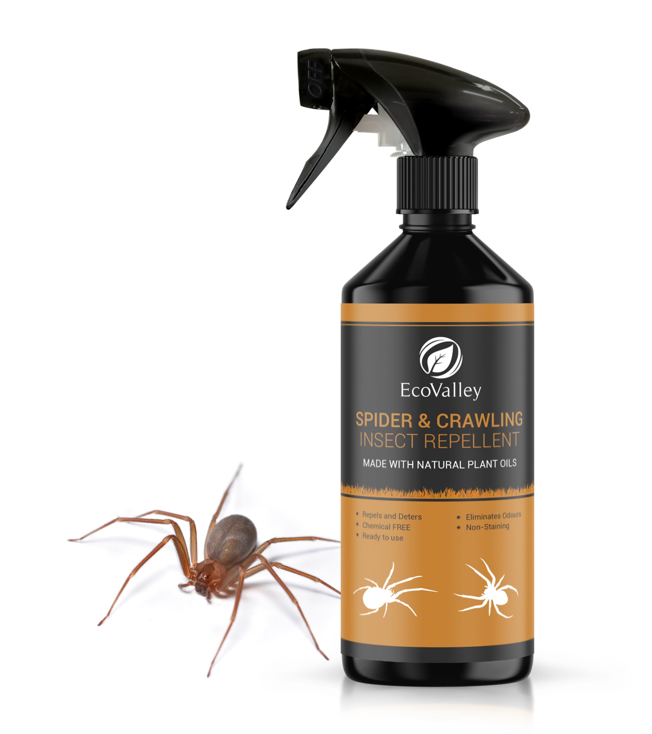 Natural Humane Spider Repellent Spray Pet Safe Spider Stopper for Home or Garden 500ml