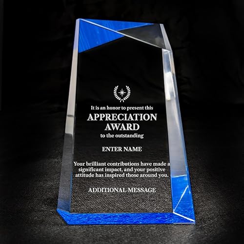 Miniatura 35 de Premio de agradecimiento personalizado grabado con láser, diseño grabado con láser, agradecimiento, añade tu propio texto, incluye caja de regalo