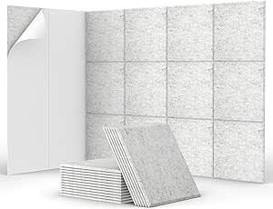 TONOR 4 Pack Grote Akoestische Panelen, 120x60x0,9cm Akoestische