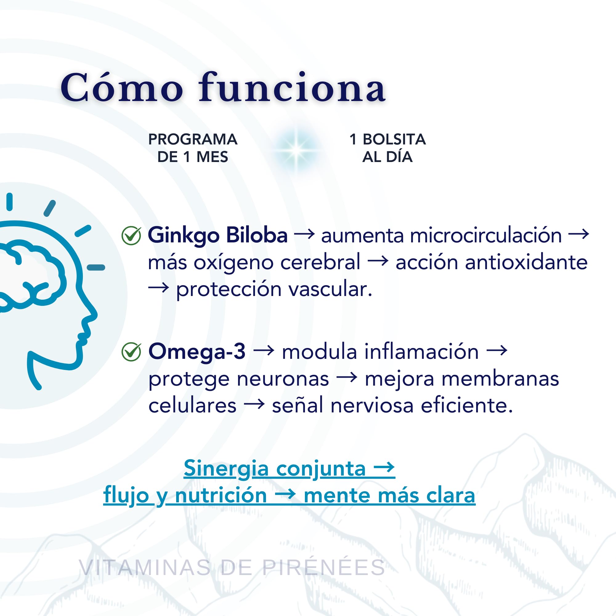 Omega 3 TG Ultra, Ginkgo Biloba - SmartAbsorb™ | para la función cerebral, la memoria y la circulación | 56 sobres diarios