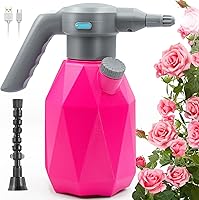 Vista 8 de Botella pulverizadora eléctrica de 0.5 galones para plantas de interior/exterior, regadera automática de 2 litros, rociador de batería recargable
