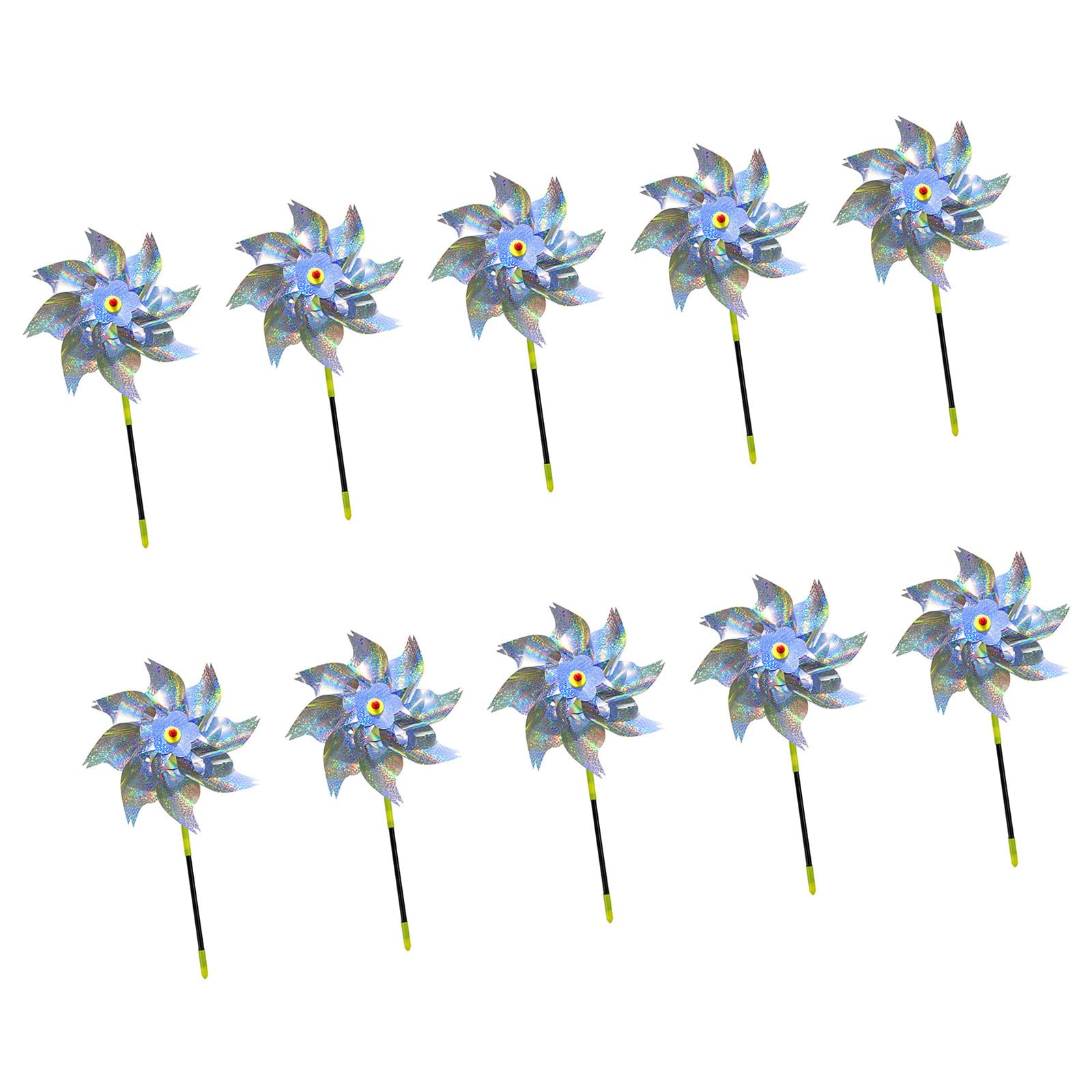 Décoration anti-oiseaux éolienne en plastique pour jardin et carillon extérieur | Lot de 10