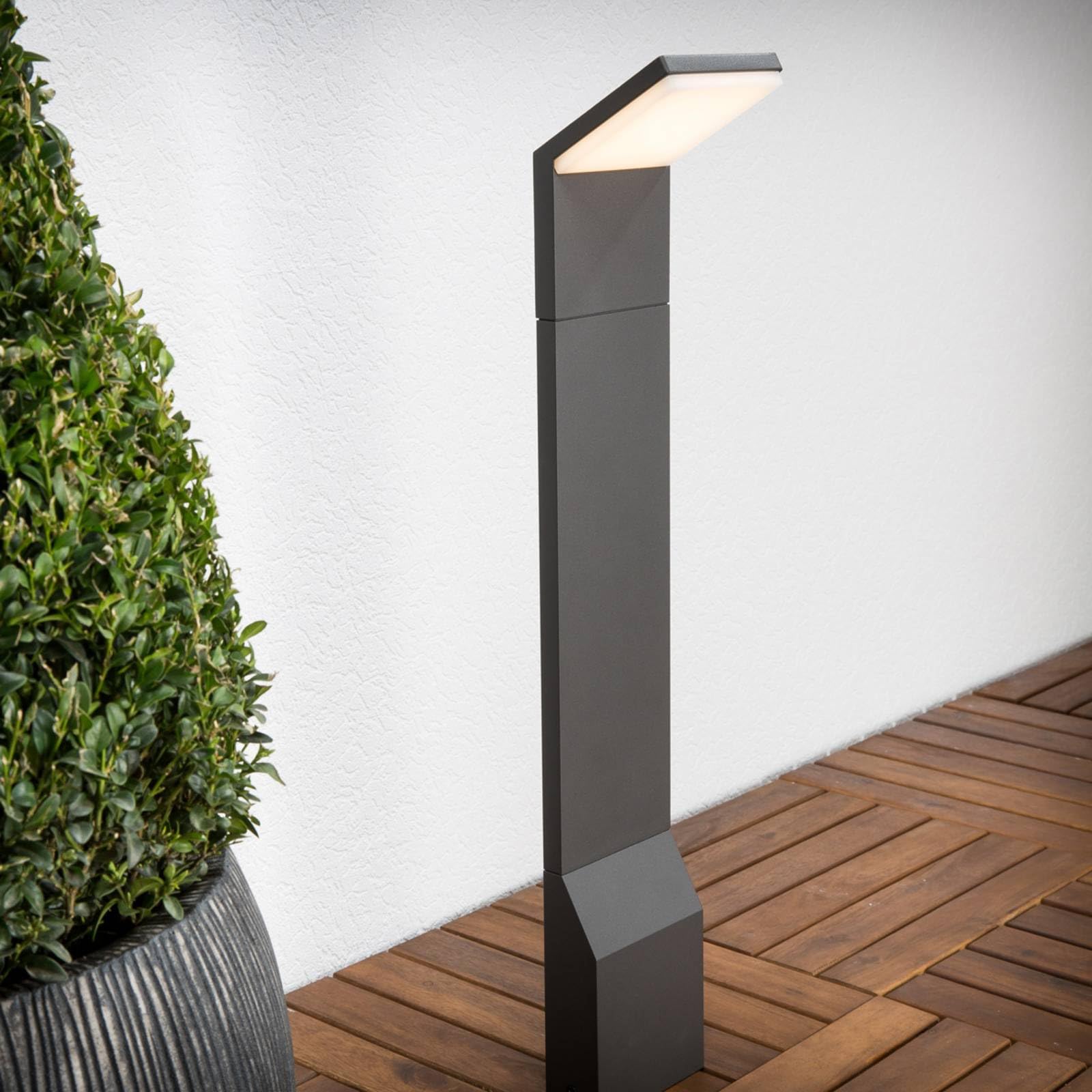 Lucande LED Wegeleuchte/Pollerleuchte, Höhe: 60 cm Außenleuchte spritzwassergeschützt IP54 8,5W Leuchtmittel warmweiß 3.000K