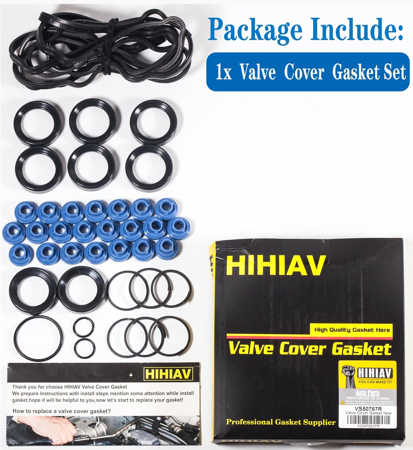 VS50767R for Ford Edge 3.5 Engine Valve Cover Gasket Flex Fusion Taurus Taurus X Lincoln MKS MKZ MKT MKX,Mazda 6 CX-9,Mercury Sable 2007 2008 2009 2010 2011 2012 2013 2014 2015 3.5L 3.7L VS 50767 R.