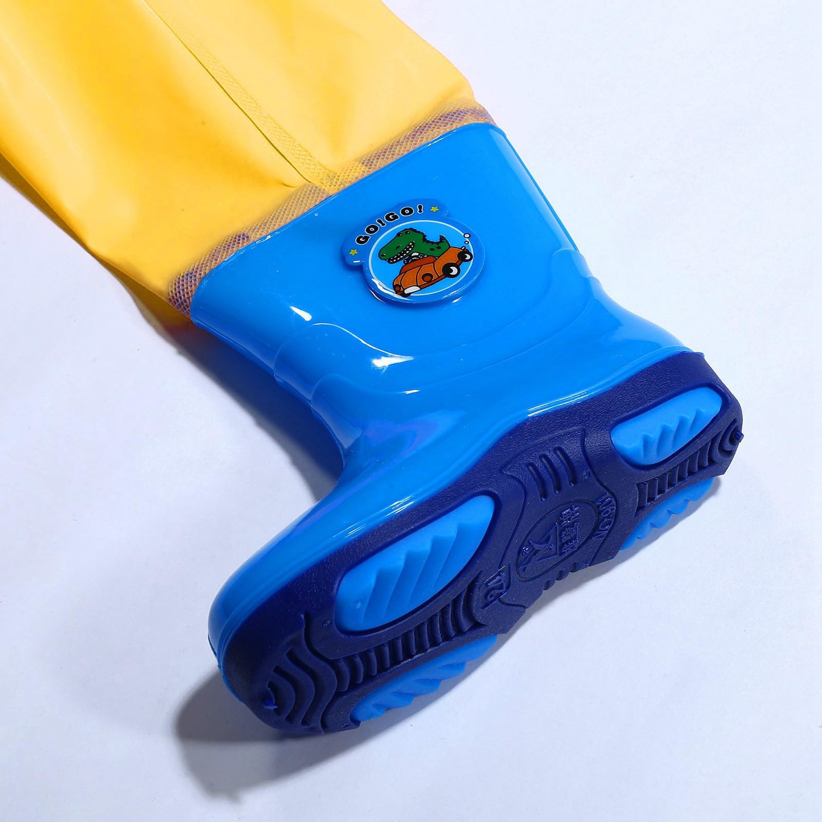 Generisch Wathose Kinder Wasserdicht Mit Stiefel Wathose Neopren Anglerhose Wasserdicht Mit Stiefel Verstellbare Träger für Jungen und Mädchen Matschhose mit Gummistiefeln