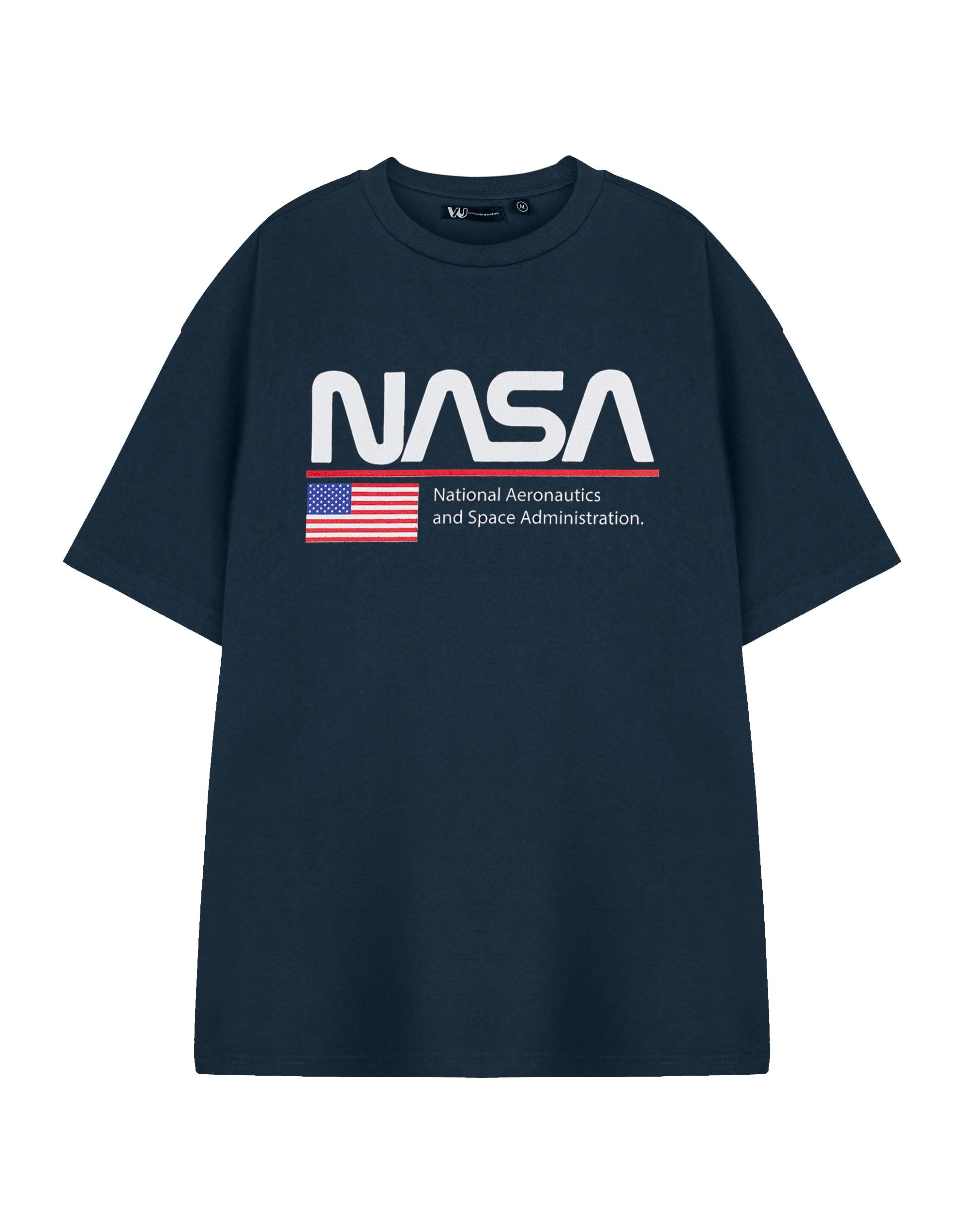 Vanilla Underground Unisex Blue Nasa Space Short Sleeved T-Shirt - Medium