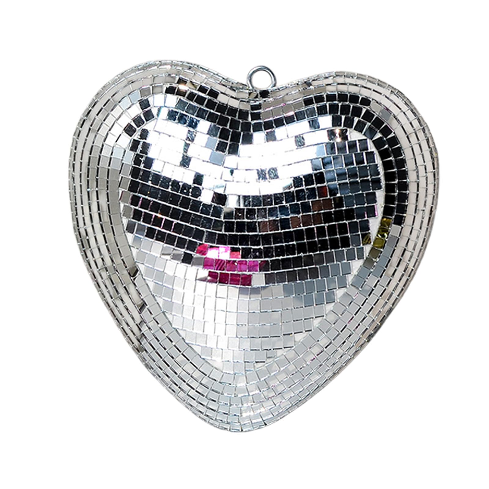 Hsyzygian Glittering Glass Heart Decoration Love Heart Glass Hanging Ornament for Bedroom Living Room Valentines Present Mix Decoration