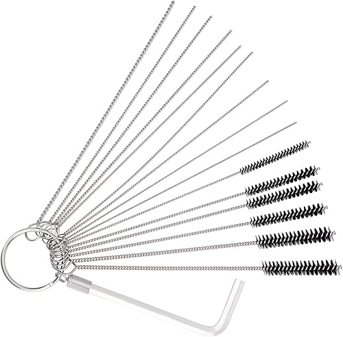 Vista 6 de XuLong Kit de limpieza de carburador, juego de cepillos de agujas para ATV, UTV, motocicleta, herramienta de limpieza de chorro de carbohidratos, 9