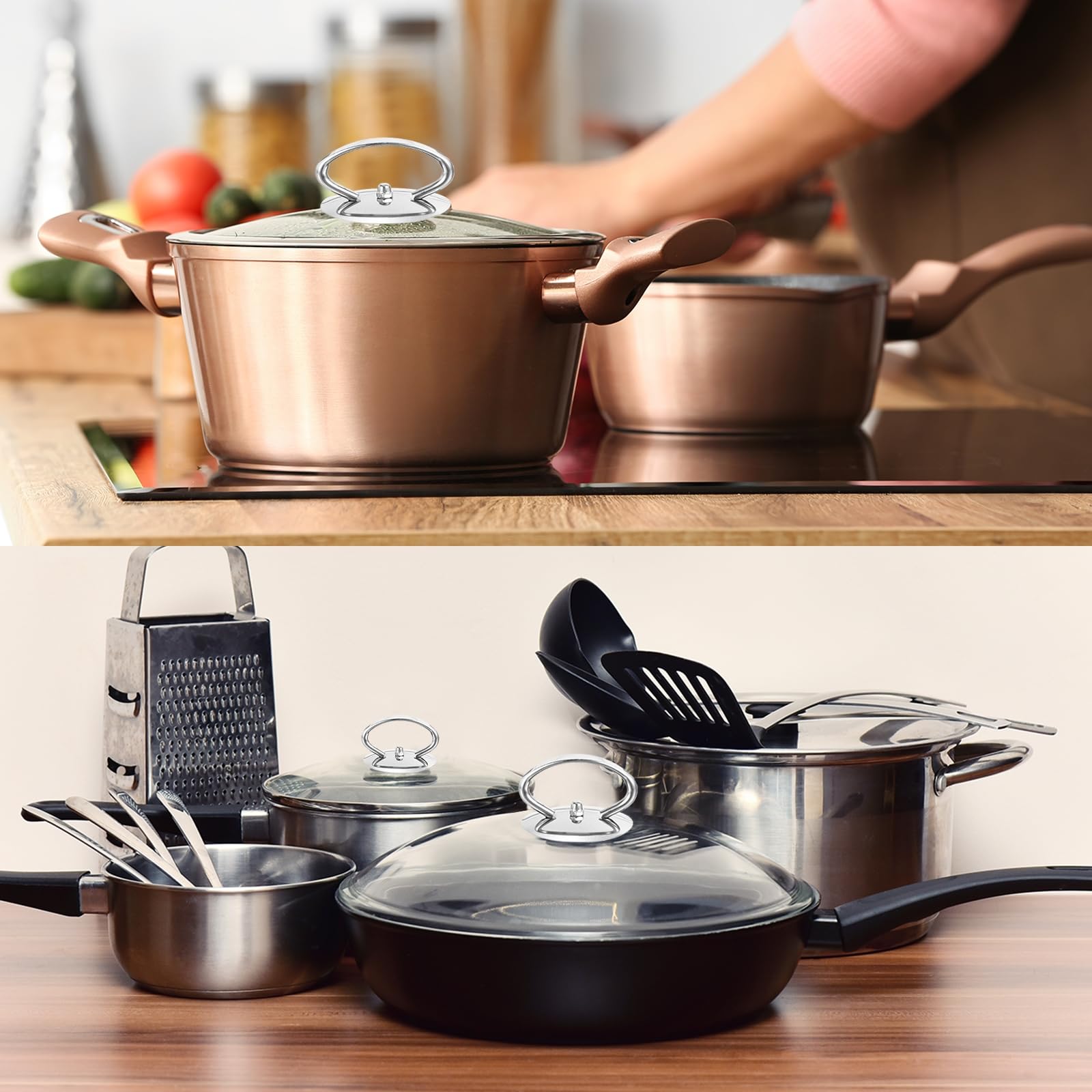 Maniglie Di Ricambio Per Coperchi Pentole - In Acciaio Inox Con Isolamento Termico - Foto 5