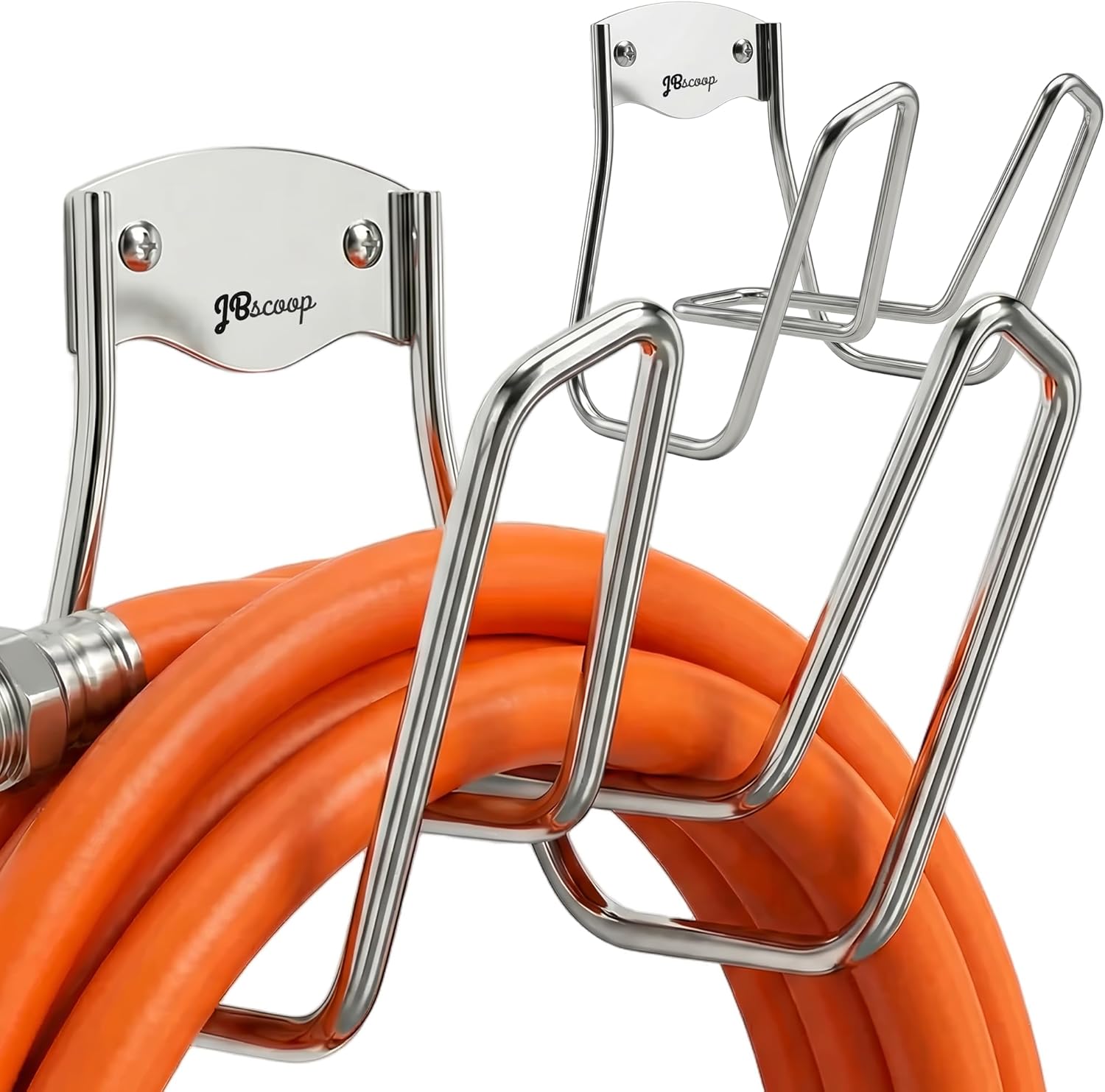 JBscoop Garden Hose Holder - 2 Sets Wall Mount for Water Hose and Extension Cords
