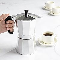 Vista 7 de Primula Cafetera Clásica de Estufa para Espresso y Café, Olla Moka para Preparación de Café Italiano y Cubano, Cafetera Greca, Cafeteras, 6 Tazas
