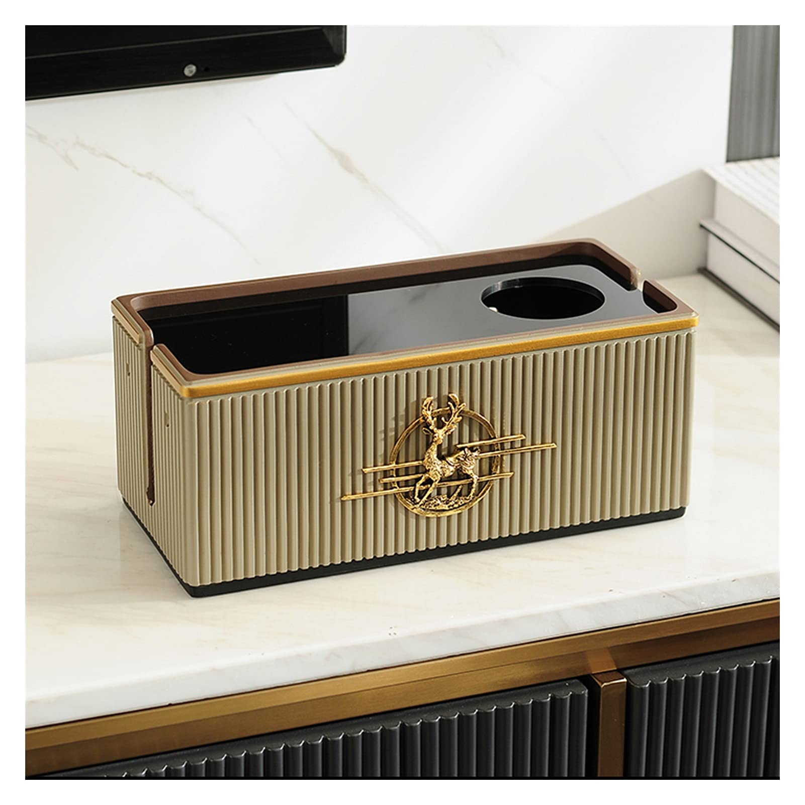 Kabelmanagement-Box Kreative Desktop-Steckdosenleiste Kabelaufbewahrungsbox Kunstharz-Kabelschutz Stilvoller Kabel-Organizer mit Handy-Ladekartensteckplatz für Kabelbox zu Hause und im Büro Kabelauf