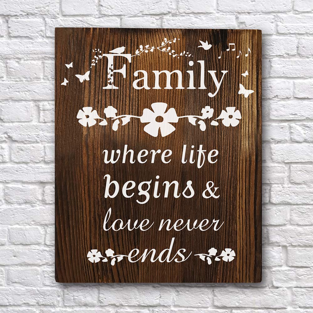 Buy Family Letter Quote Inspirational Motivational Quotes Wood Wall Art