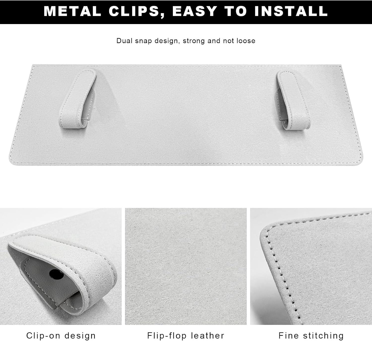 Sun Visor Extender for Car, Anti-Glare Car Visor Extension Sun Blocker Attachment for Safe Driving, Adjustable Clip-On Auto Sunshade Extender for Driver and Passenger Side (Gray)
