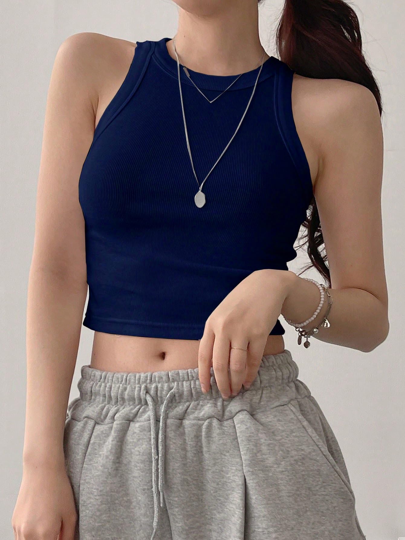 Toochki Camiseta corta de algodón para mujer, estilo occidental