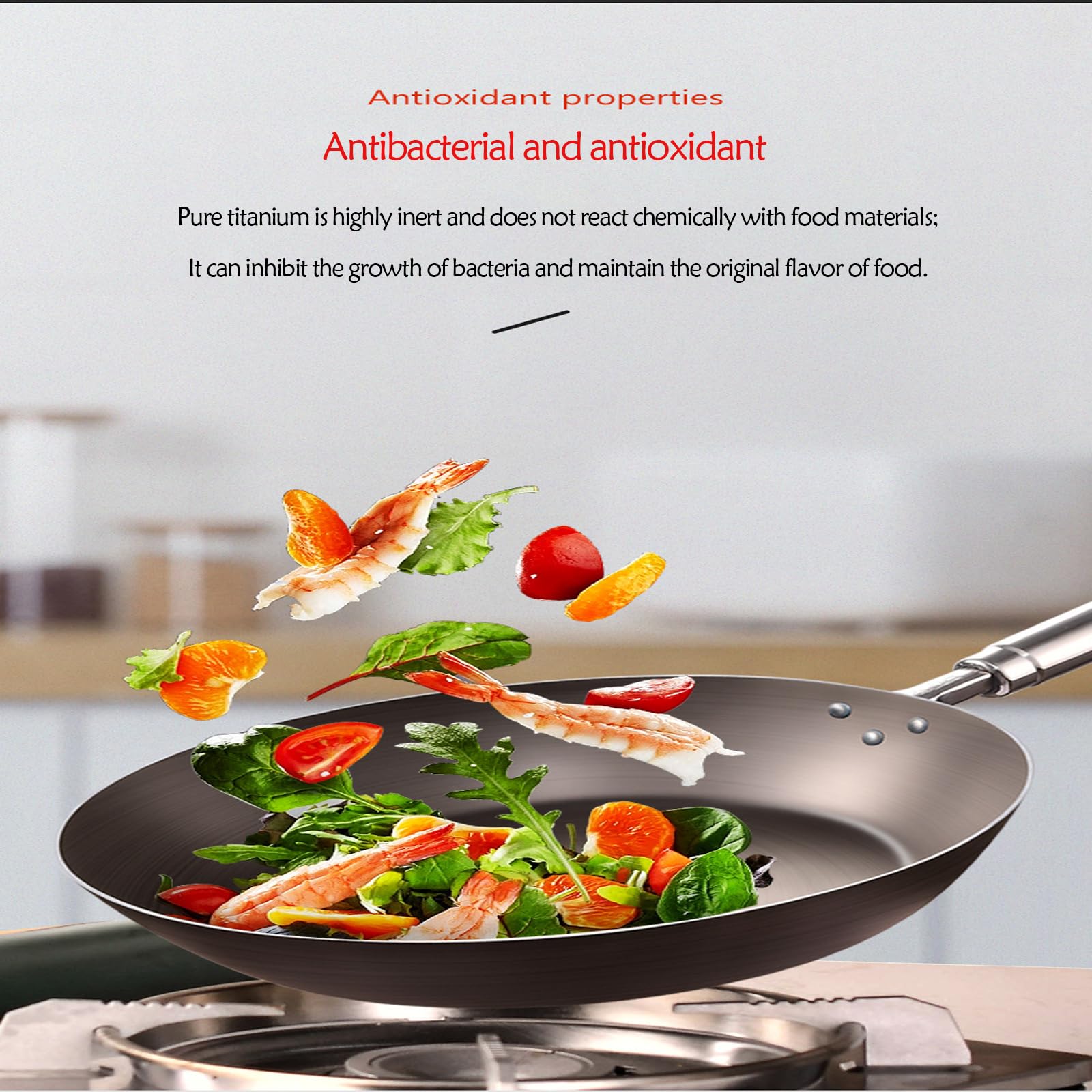 Ultralekki Tytanowy Garnek I Patelnia Wok Tytanowa I Ceramiczna Patelnia Wok Z Powłoką Nieprzywierającą, Patelnia Wok Z Powłoką Nieprzywierającą I Szklaną Pokrywką – Patelnia Do Głębokiego Mieszania