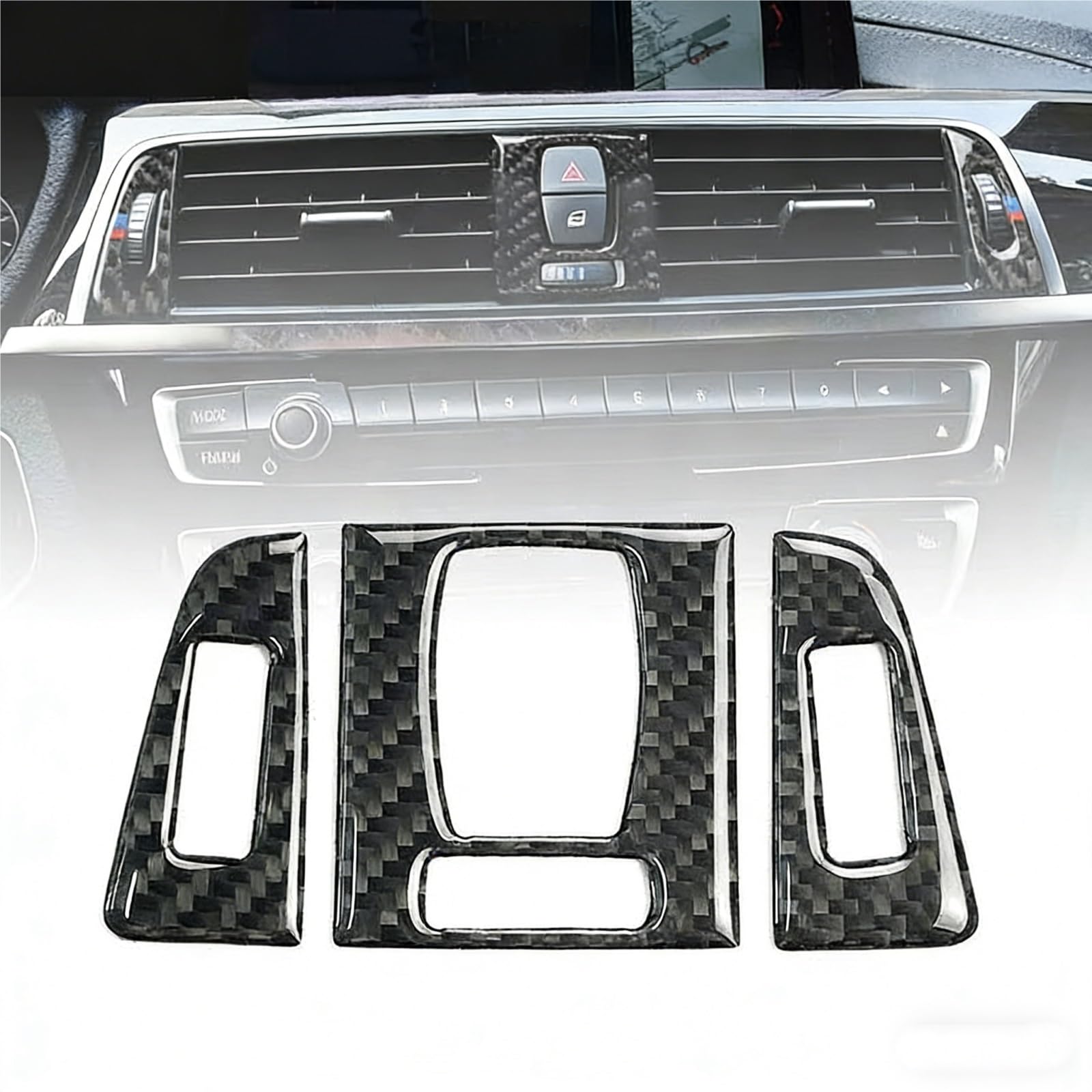 Compatible Con Para Serie 3 GT F34 2013 2014 2015 2016 2017 2018 2019 Pegatina Cubierta Embellecedora Salida Ventilación Aire Acondicionado Interior
