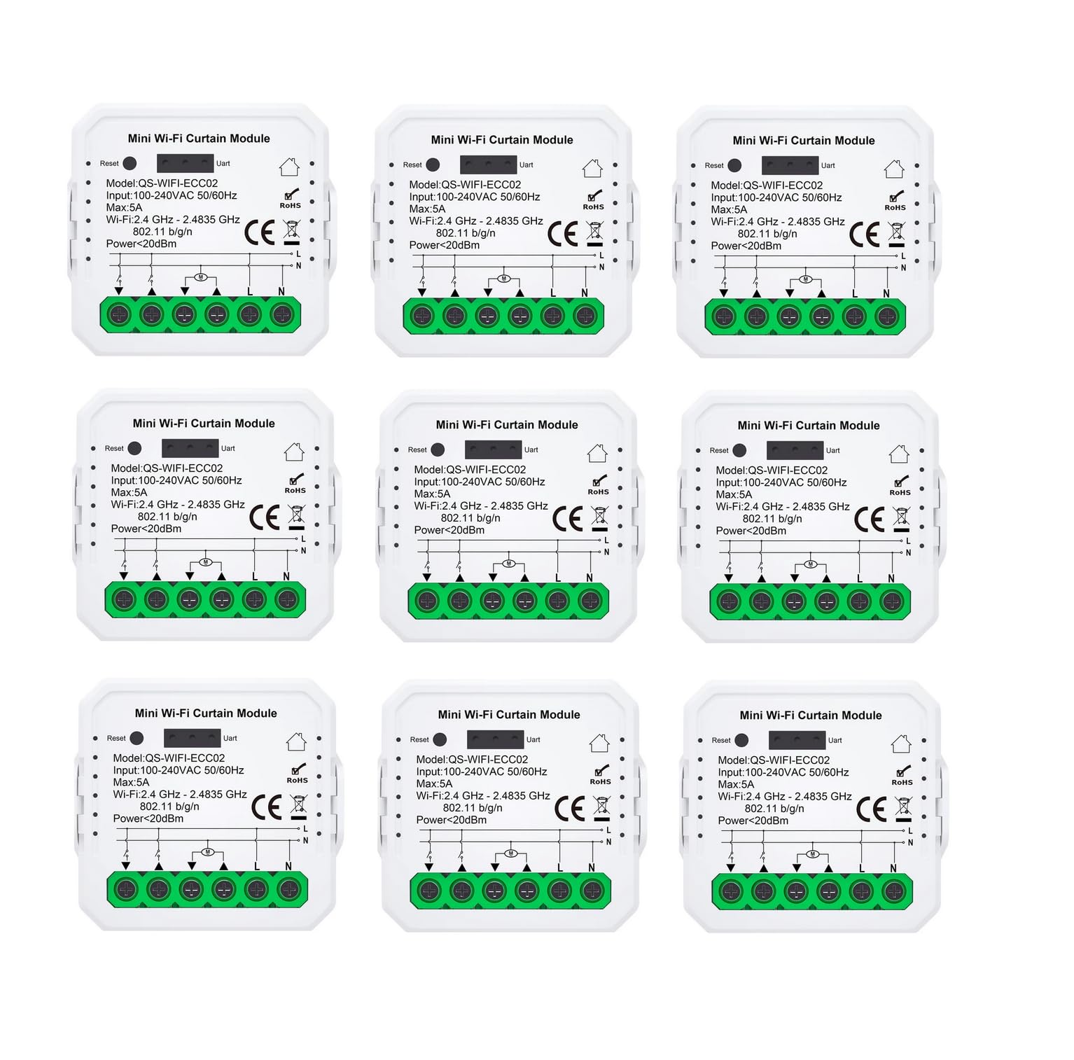 IDOR STORE Interrupteur Volets roulants WiFi, Module de Commande Smart pour Volets roulants électriques, Contrôle App Smart Life, Commande vocale via Alexa, Google, Siri (9)