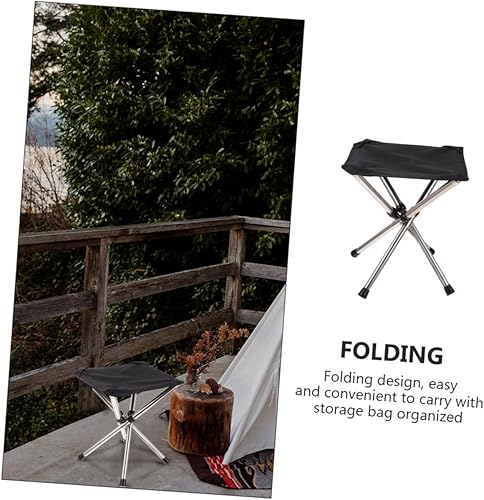 Miniatura 4 de Taburete plegable multifuncional al aire libre silla para camping, pesca, jardín, viajes y picnic