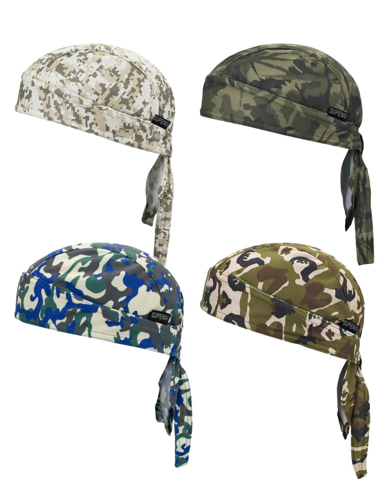 Doo Rags Beanie Hats Skull Caps Dew Rag Bandana Helmet Liner Motorcycle Cycling Cap Do Rag Headwrap for Men and Women Adjustable