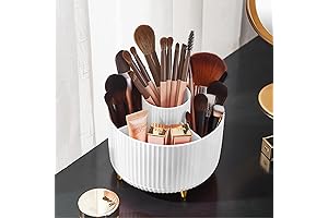 360 Degree Rotating Makeup Brush Holder and Cosmetic Organizer: Elevate Your Beauty Routine