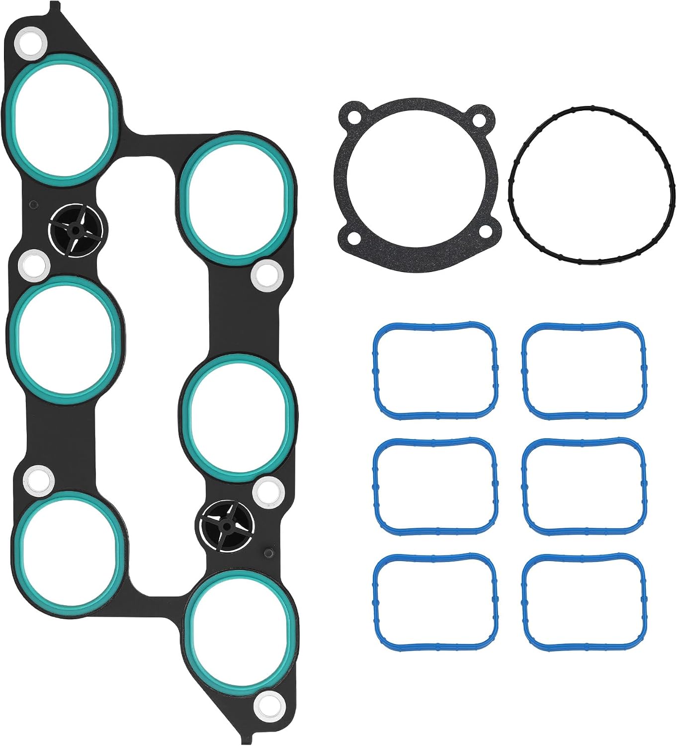MS972401 Lower Upper Manifold Gasket Set Compatible with Cadillac ATS CTS SRX XTS Chevy Camaro Caprice Colorado GMC Acadia Buick Enclave Saturn Outlook Replace 111076701 MS19932 111079101