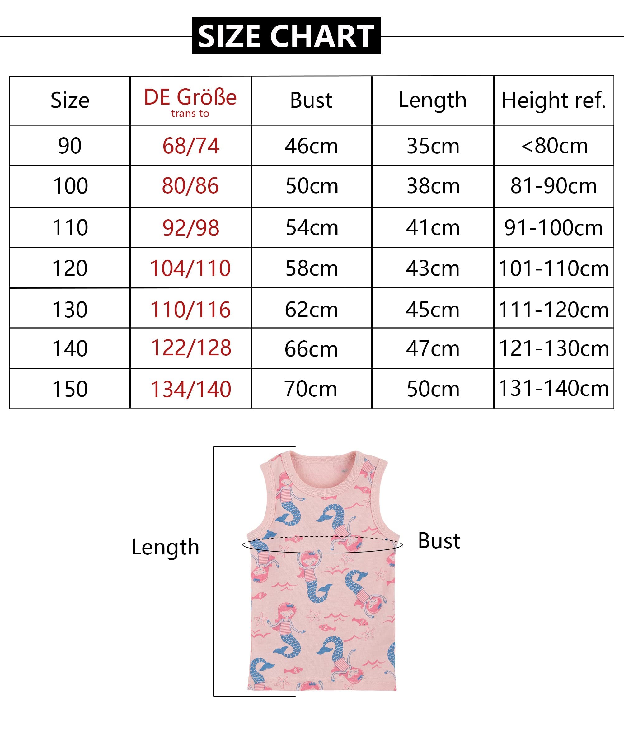 Garçon Maillots de Corps Col Rond Bébé Enfant Coton Imprimé Débardeurs sous-Vêtements 3 Paquet