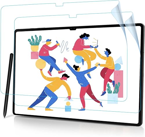 Paquete de 2 protectores de pantalla de vidrio templado, dureza 9H, para Samsung Galaxy Tab S8 Plus de 12.4 pulgadas 2022 Galaxy Tab S7 FE de 12.4