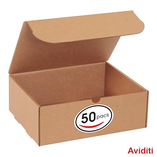 Miniatura 3 de Aviditi Cajas de correo de literatura Kraft marrón, 11 18 x 8 34 x 4 pulgadas, paquete de 50, a prueba de aplastamiento, para envío, correo y