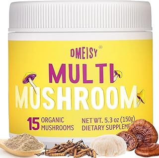 Mushroom Powder | for Mushroom Coffee, 20-in-1 Mushroom Complex with Lions Mane Powder, Reishi, Cordyceps, Turkey Tail & Herbs, Brain Supplements for Memory and Focus, Energy, Immunity - 5.3oz