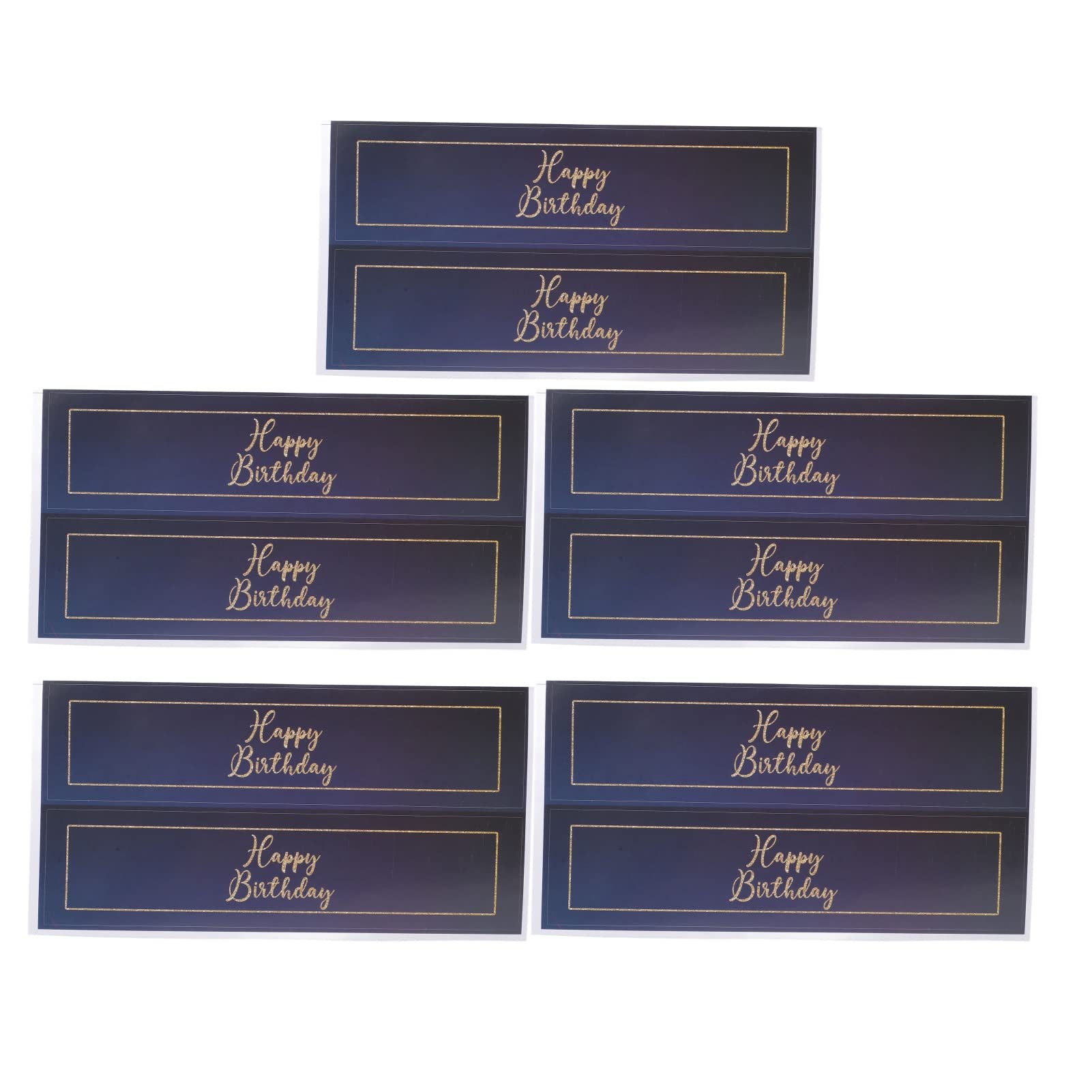 Pilipane 5PCS Water Bottle Labels, Personalized Labels, Watertight Labels for Bottles, Blue Happy Birthday Self Adhesive Water Bottle Decoration Labels for Party Birthday Engagement Party