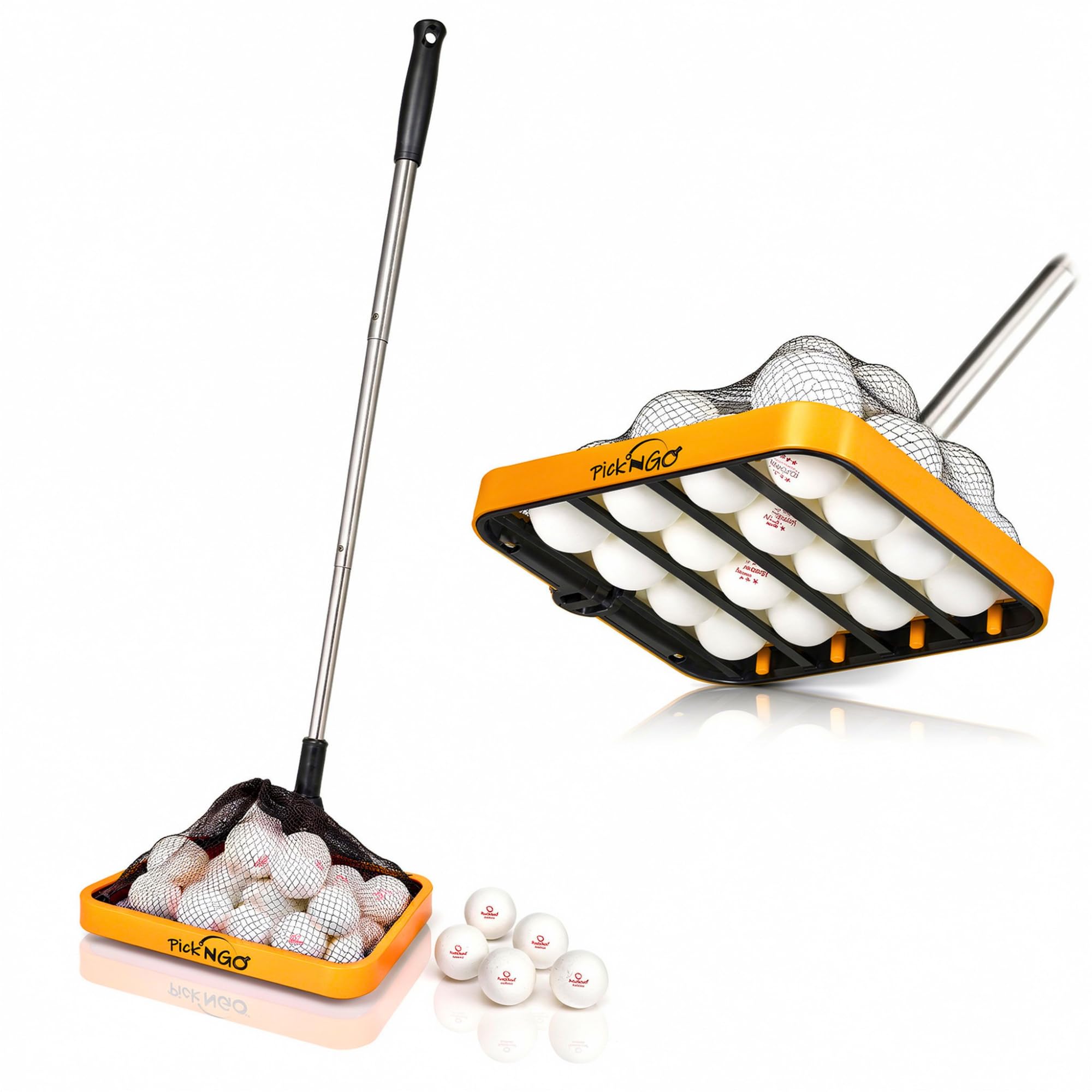 Pick 'N GO Outil de récupération Rapide et Efficace pour Le Tennis de Table et Le ping-Pong - Accessoire de Tennis de Table sûr et Facile à Utiliser pour Les Joueurs et Les entraîneurs