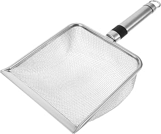 Stainless Steel Cat Litter Scoop Large Mesh Sifter for Convenient Waste Removal in Litter Box Heavy-Duty Metal Scooper for Kitten and Pet Cats Practical Cleaning Tool