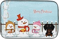 Vista 106 de Caroline's Treasures BB2508DDM - Tapete de secado de platos de perro de montaña bernés con regalos de Navidad entre amigos, tapete absorbente