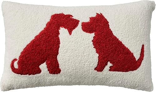 Mina Victory Almohadas para mascotas & Access Sherpa Dog Silhouett Rojo 12 x 21 pulgadas disponible en Yaxa Costa Rica