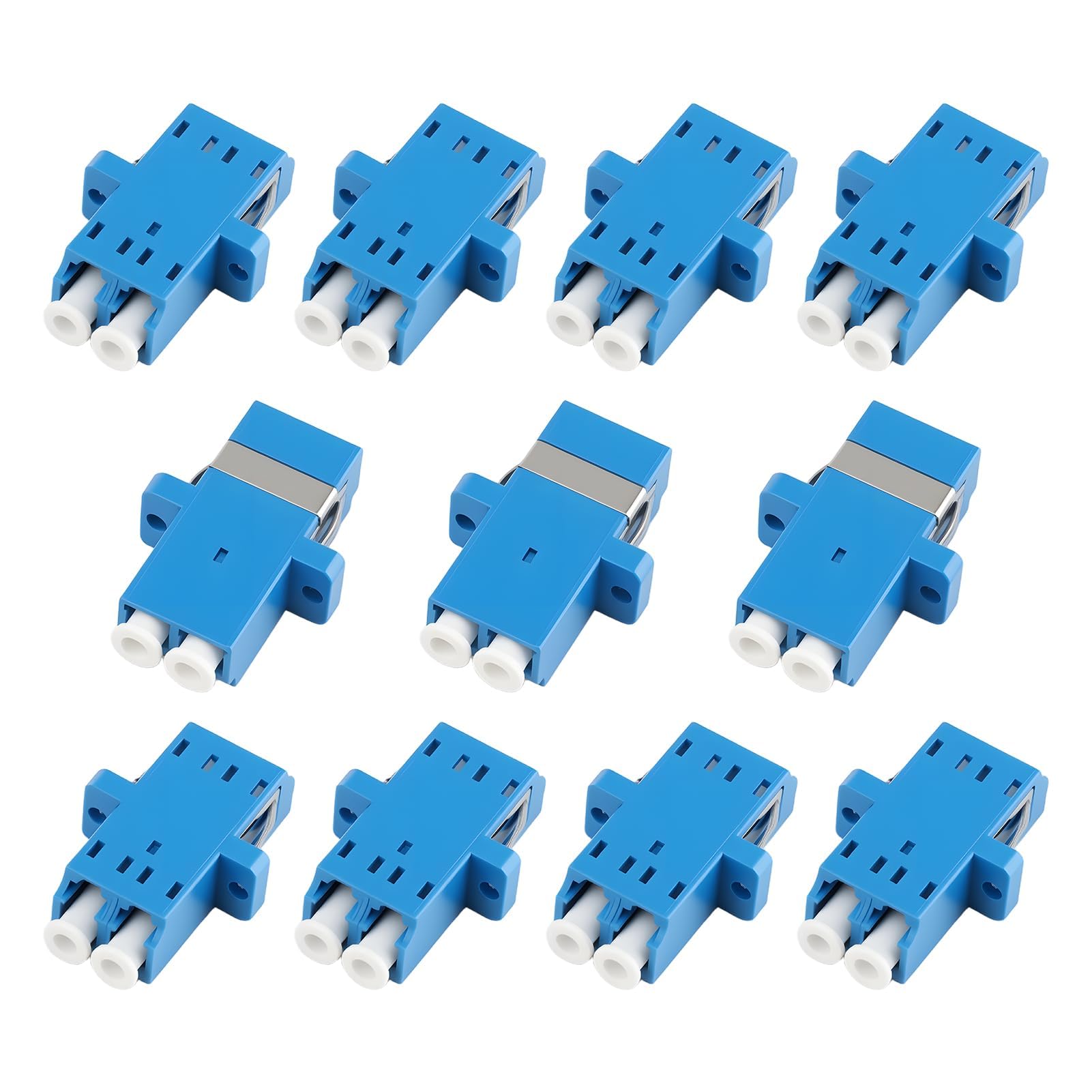 Conector de fibra óptica LC-LC dúplex monomodo UPC acoplador 10 unidades para FTTH