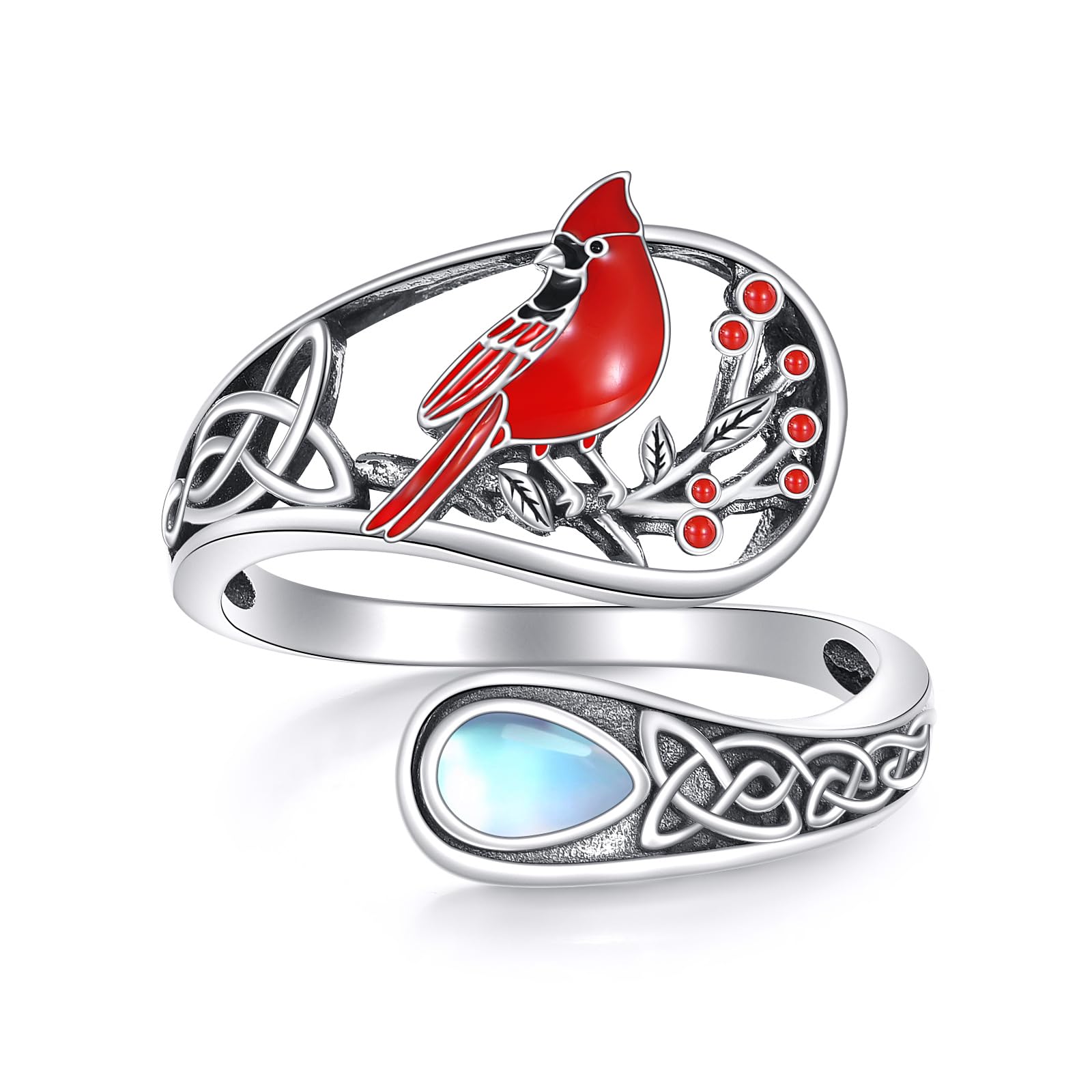 Vadmans Tier Löffel Ring Sterling Silber Verstellbar Ring Schmuck Geschenke