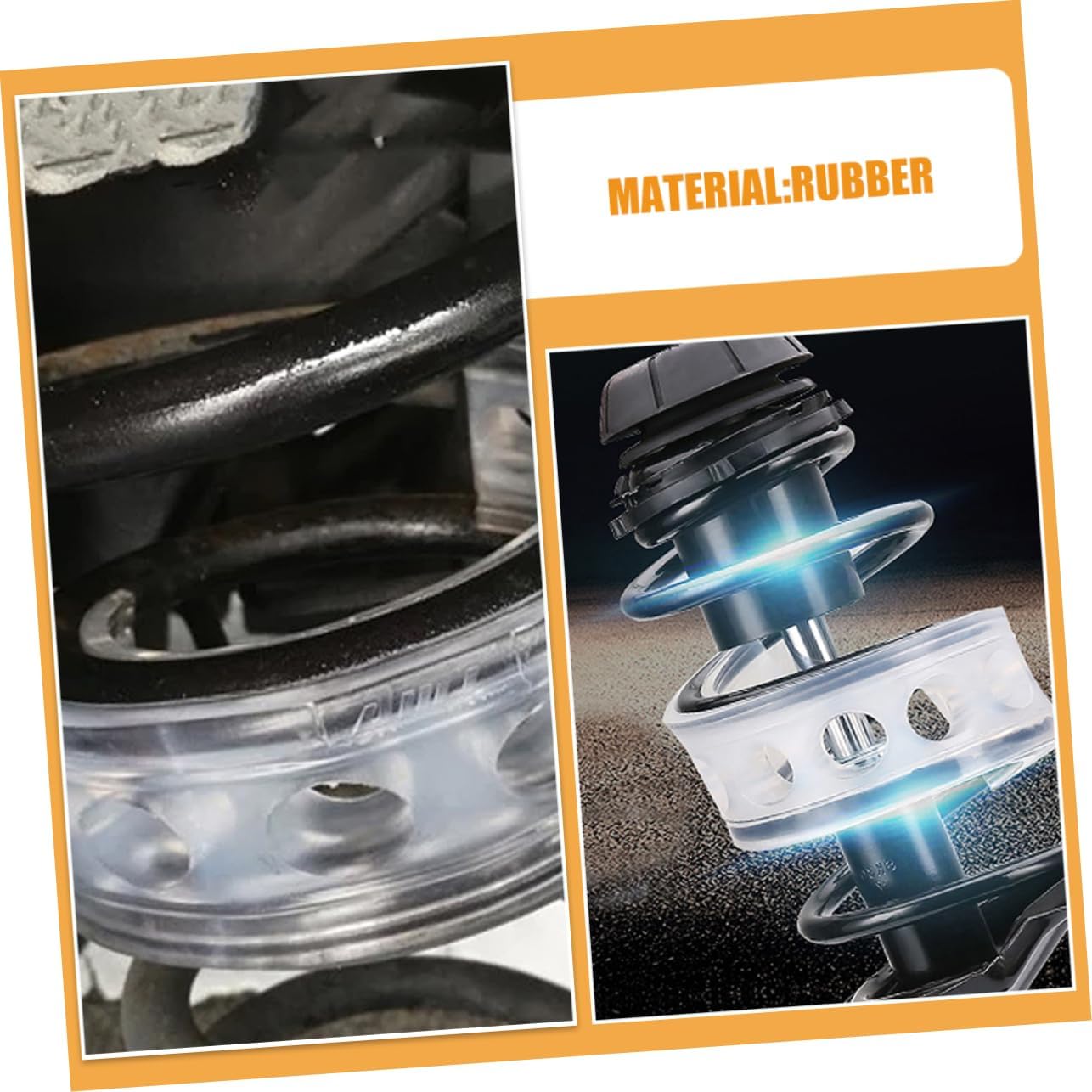 4pcs Transparent Car Spring Bumper Cushion Auto Shock Buffer for Vehicle Reduction Coil Spring Spacers for